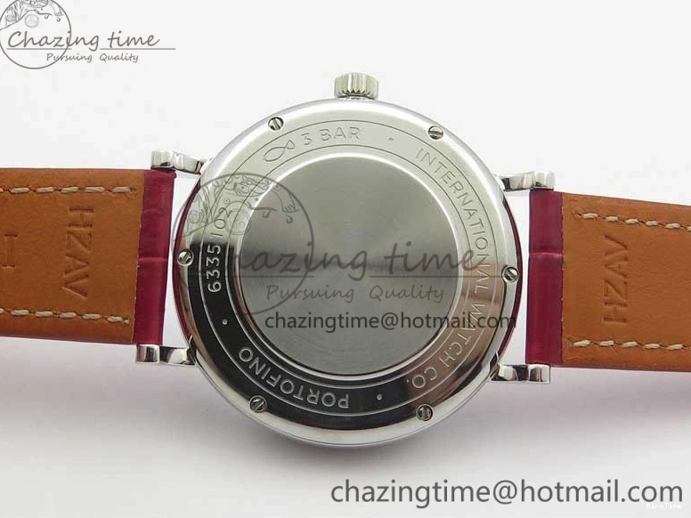 MIROTIME 0215 Portofino Automatic 37 SS M+F 1:1 Best Edition Silver Dial RG Markers on Red Crocodile Strap A Reliable 7154